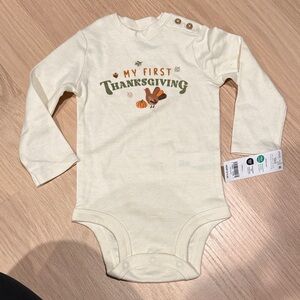 NWT Carter's Cream Thanksgiving Bodysuit
